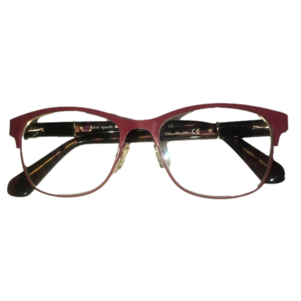 KATE Spade Bendetta Red & Black Metal Eyeglasses Frames 51 16 7 4